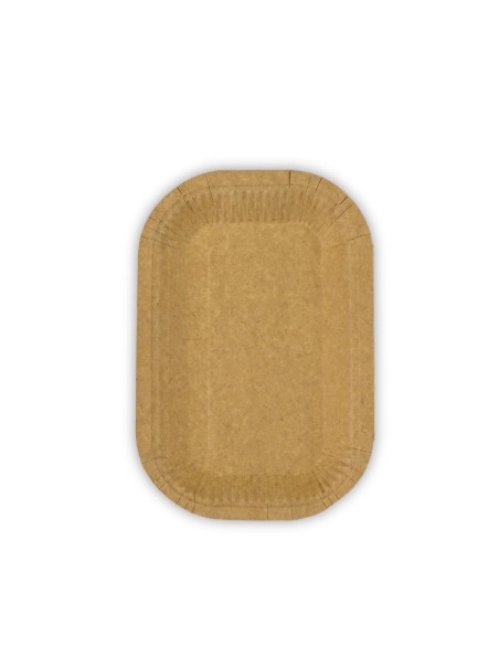 Pratos e tabuleiros de cartão Kraft à prova de gordura