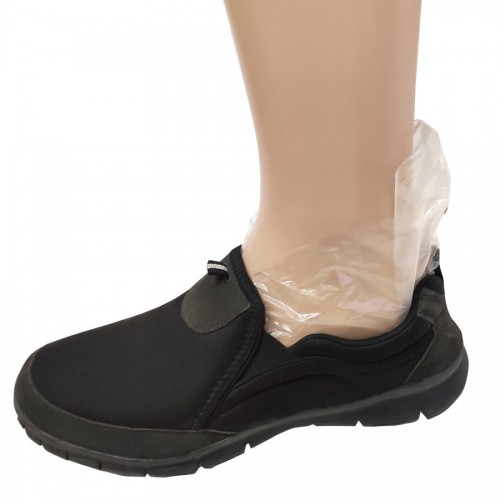 Shoe store polyethylene try-on socks