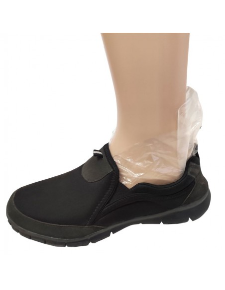 Shoe store polyethylene try-on socks