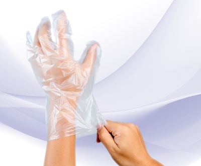 Polyethylene gloves